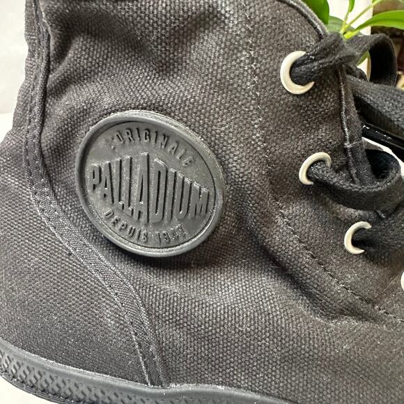 Palladium Pampa Hi Canvas High Top Boots Black Size 10 - Picture 2 of 6